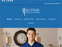 Tablet Screenshot of bloyerchiropractic.com